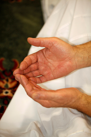 Allawiyya sufi tariqa (brotherhood) gathering ; Prayer Artigues France
