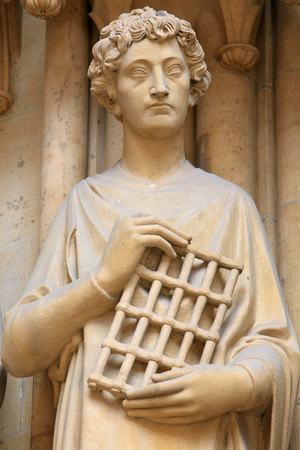 St. Laurent. Portal of the Virgin. St. Stephen Cathedral of Metz, Metz, France