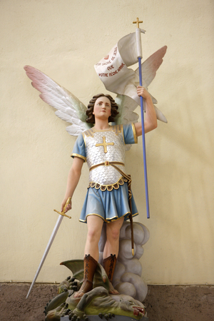 Angel sculpture in Qiryat Yearim church, Qiryat Yearim, Israel