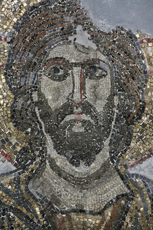 Christ mosaic in the Golgotha chapel at the Church of the Holy Sepulchre, Jerusalem, Israel