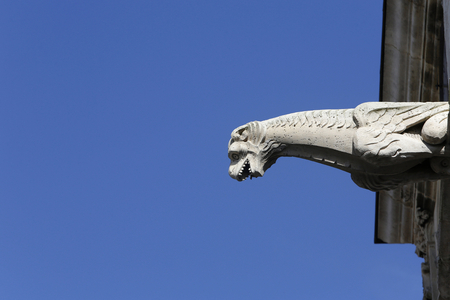 Saint-Jacques le Majeur church, Houdan. Gargoyle, Houdan, France