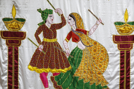Shree Hindu temple, Leicester. Tapestry. United kingdom