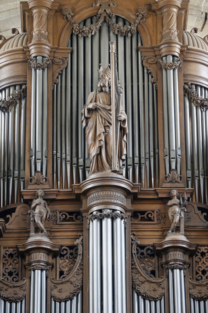 Sainte-Elisabeth-de-Hongrie church, The great organ built in 1853 by Suret, Paris, France