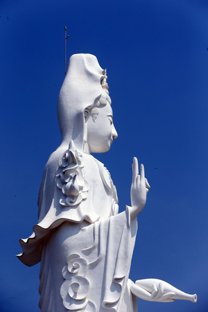 Chua Thien Lam Go buddhist pagoda. Quan Am bodhisattva of compassion or goddess of Mercy. Statue. Thay Ninh. Vietnam