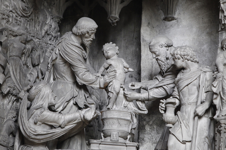 Notre-Dame de Chartres cathedral Statues around the chancel, Chartres, France