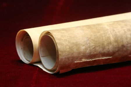 Purim celebration. Scroll of Esther, known as the Megillah.