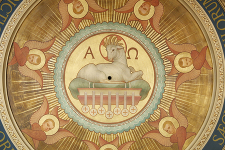 Saint-Francois Xavier church, The Lamb of God ( Agnus Dei), Paris, France