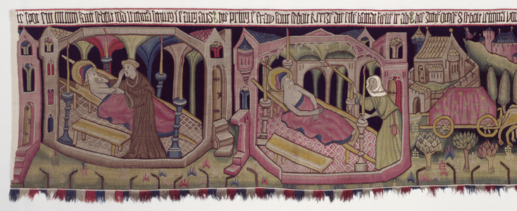 Picture carpet with scenes from the legend of St. Sebald, from Nuremberg, c.1425 (textile) (see also 284514)