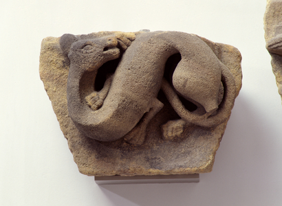 Bracket depicting a lindworm, from St. Sebald's Church in Nuremberg, c.1250 (sandstone)