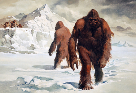 The Yeti, illustration from 'Monsters and Mythic Beasts', 1975 (colour litho)