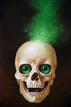 Green Eye Skull (colour litho)
