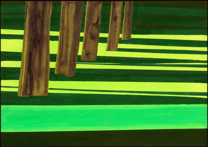 Kensington Gardens Series: Dazzle, 2007 (mixed media on paper)