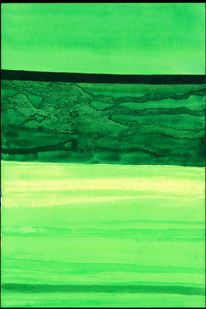 Kensington Gardens Series: My World of Green 1 (oil on canvas)