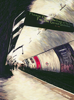 Please Check the front of the Train, 1998 (paper mosaic collage)