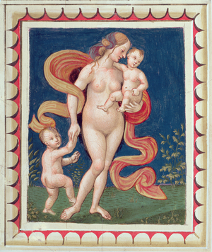 Allegory of Charity, detail from the ceiling, 1503-08 (fresco)