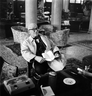 THE ARCHITECT, TOWN - PLANNER AND PAINTER LE CORBUSIER (CHARLES-EDOUARD (CHARLES EDOUARD) JEANNERET) IN VENICE HOTEL DANIELI - 1965