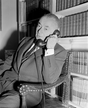 THE POLITICIAN PAUL RENAUD IN PARIS - 1949