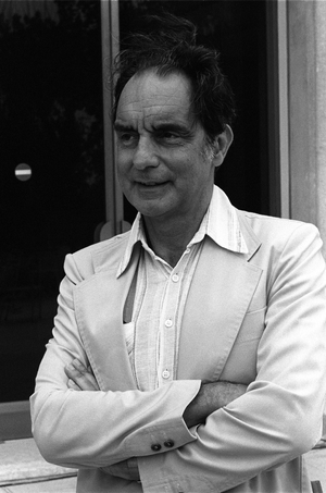 Italo Calvino, Venice Film Festival, Lido, Venice, Italy, 1981 (b/w photo)