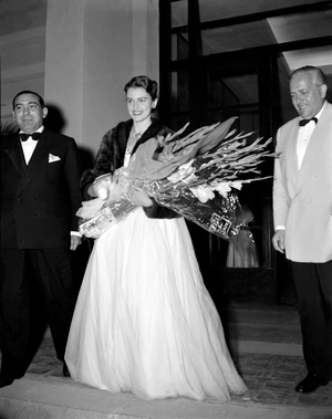 THE ACTRESS ANGELIKA HAUFF AT THE XII INTERNATIONAL FILM FESTIVAL IN VENICE LIDO - 1951 -