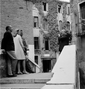 Prince Rainier III (Ranieri) of Monaco and Princess Grace Kelly IN VENICE - about 1959 (Rainier takes a photo)