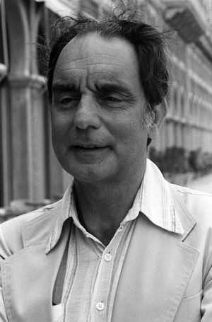 Italo Calvino, Venice Film Festival, Lido, Venice, Italy, 1981 (b/w photo)