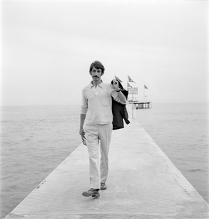 THE DIRECTOR MARTIN BASILIO PATINO AT VENICE LIDO BEACH - 1969