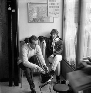 THE PRINCE ATTOLICO WITH THE MODEL BETTINA IN CORTINA D'AMPEZZO - 1962