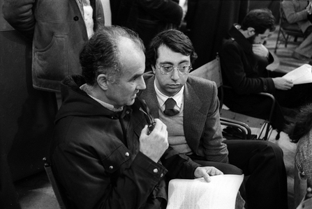 Venice 1977 the composer LUIGI NONO and CESARE DE MICHELIS