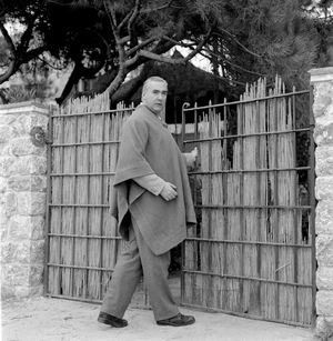 THE WRITER CURZIO MALAPARTE AT HOME IN FORTE DEI MARMI - 1954