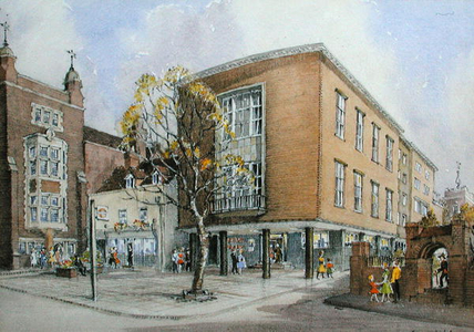 Guildford Library, c.1960 (w/c on paper)