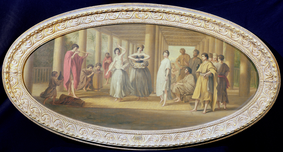 A Dance in Raiatea (oil on canvas)