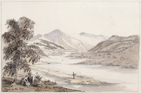 View of the Spey (w/c & ink on paper)