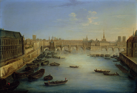 View of Paris (oil on metal)