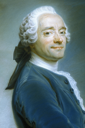 Quentin Latour (1704-1788) - self-portrait on the frilled lace, circa 1751 (pastel)