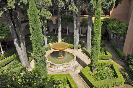 Alhambra, Nasrid Palaces, Lindaraja Garden, City of Granada, Andalusia, Spain (photo)