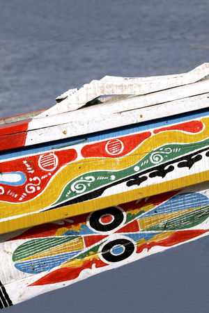 Senegal, detail pirogue in St, Louis (photo)