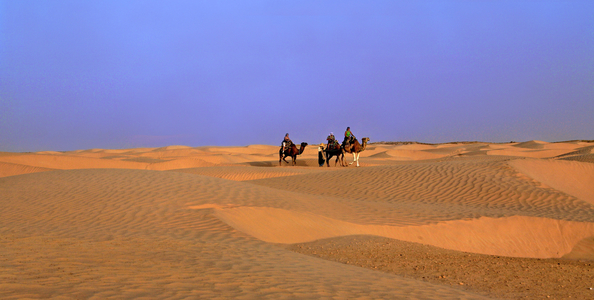 Tunisia, Dunes and desert in southern Tunisia near Douz (photo)