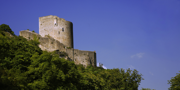 Ile de France, Val d'Oise, keep of La Roche-Guyon castle