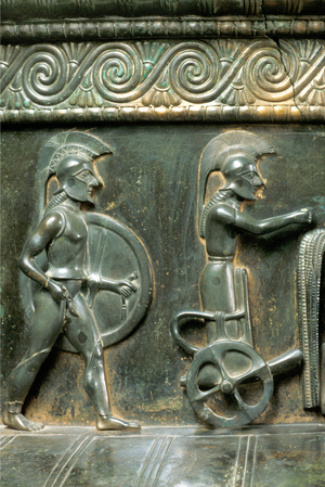 France - Cote-d'Or - dept 21 - Musee de Chatillon sur Seine - le cratere de Vix, 510 BC - detail - rights reserved