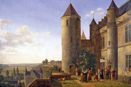 Indre & Loire N* 183 - Chateau de Loches - Meeting of Charles VII and Joan of Arc a Loches - by Alexandre Millin du Perreux (1764-1843)