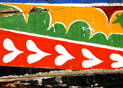 Senegal, detail pirogue in St, Louis (photo)