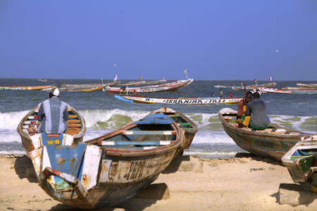 Senegal, canoes in Kayar (photo)