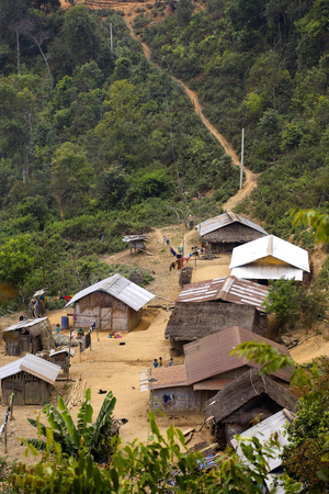 Laos, Northern Province, Hmong village (photo)
