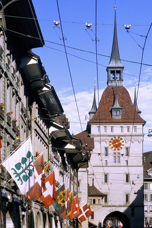Switzerland: Bern: “Kaefigturm” and Old Town: