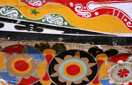 Senegal, pirogue detail at Mboro (photo)