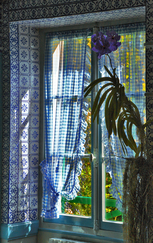 Eure (department 27) - Giverny - Window kitchen by Claude Monet