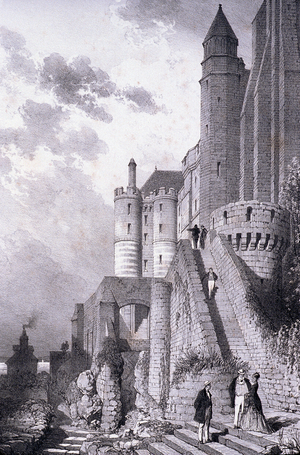 Manche N* 015, Musee d'Avranches, Entree du Chateau du Mont St Michel, Litho