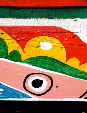 Senegal, detail pirogue in St, Louis (photo)