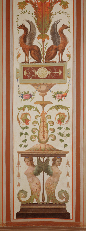 Decorative wall panel border in Potemkin's Study designed by Jacopo Ferrari (1747-1807) (photo)