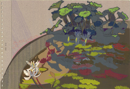 Water lilies and Lotus (mixed media)